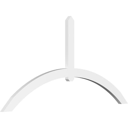 Ekena Millwork Archdale Architectural Grade PVC Gable Bracket, 84"W x 42"H x 2"D x 4"F, 12/12 Pitch GBP084X42X0204ARC00
